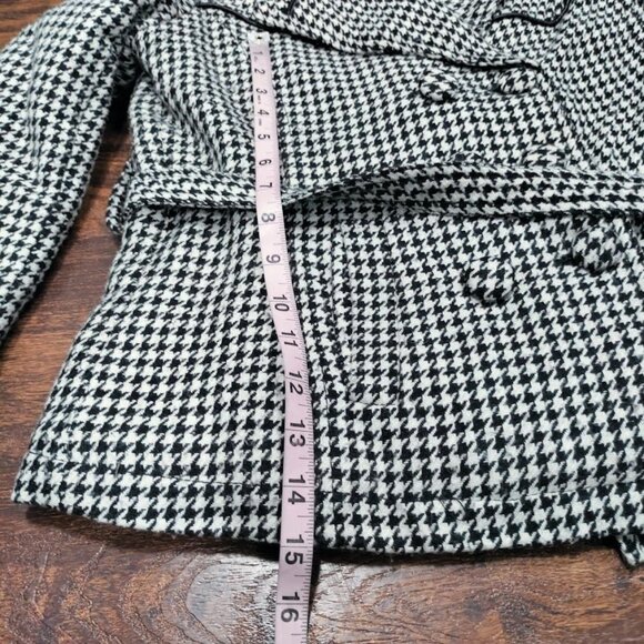 Beverly Hills Polo Club Houndstooth Belted Peacoat Jacket Women's Size Small - Picture 9 of 10